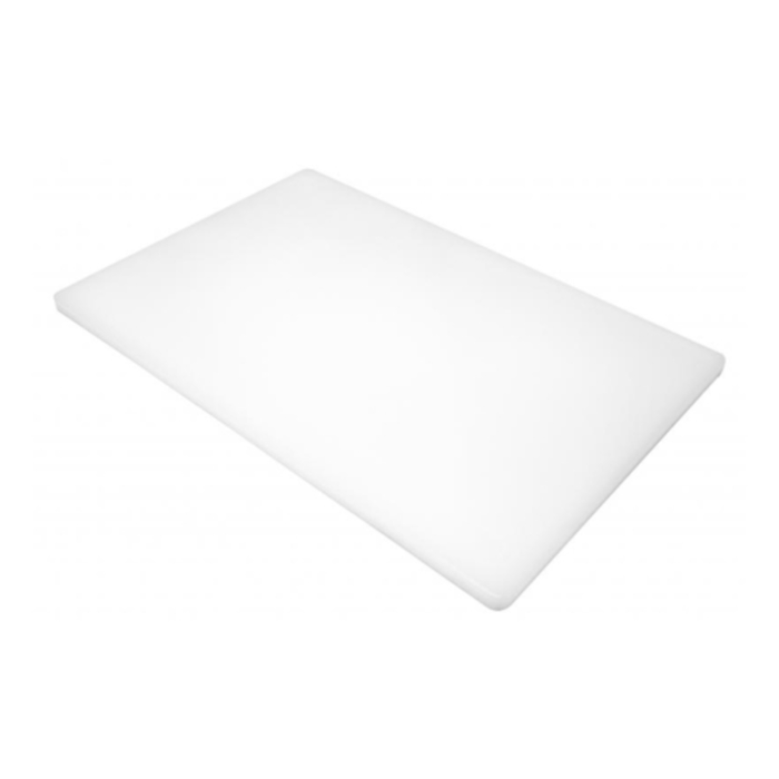 Omcan 41196 White Polyethylene Rigid 12" x 18" Cutting Board white non-porous commercial kitchen prep board