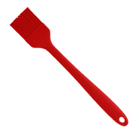 Omcan 81143 1-3/4" x 10" Red Silicone Pastry Basting Brush