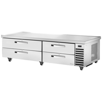 Table réfrigérée de chef True TRCB-82-84-HC~SPEC3 de 213 cm avec quatre tiroirs