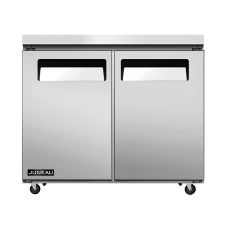 Omcan JUNEAU 36.4 Inch Undercounter Reach-In Freezer With Dual Doors On Wheels
