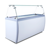 OMCAN 44589 60" Ice Cream Dipping Tub Display Freezer With Glass Front And Sneeze Guard