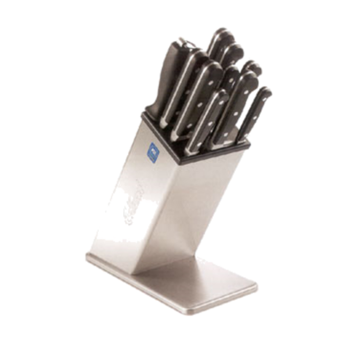 KBS-2006 9" High 6-Slot Stainless Steel Knife Block Rack