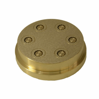 Omcan 45915 Tortiglioni Pasta Die #128, 13mm Diameter, Brass Construction