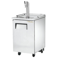 Distributeur de bière True Manufacturing de 23,5 pouces avec porte pleine en acier inoxydable