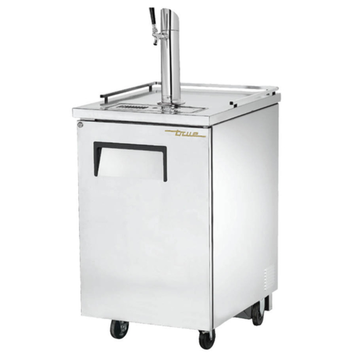 Distributeur de bière True Manufacturing de 23,5 pouces avec porte pleine en acier inoxydable
