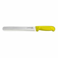 Couteau à trancher Omcan 12559 avec lame droite de 12 pouces, manche jaune