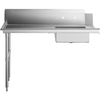 Omcan 60-Inch Stainless Steel Soiled Dish Table With Sink For Commercial Kitchens