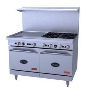 Royal RDR-G48-126C 48" Gas Restaurant Range Griddle Convection Oven