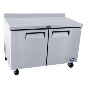 Atosa MGF8410GR 60.2" Two-Section Worktop Refrigerator with Backsplash