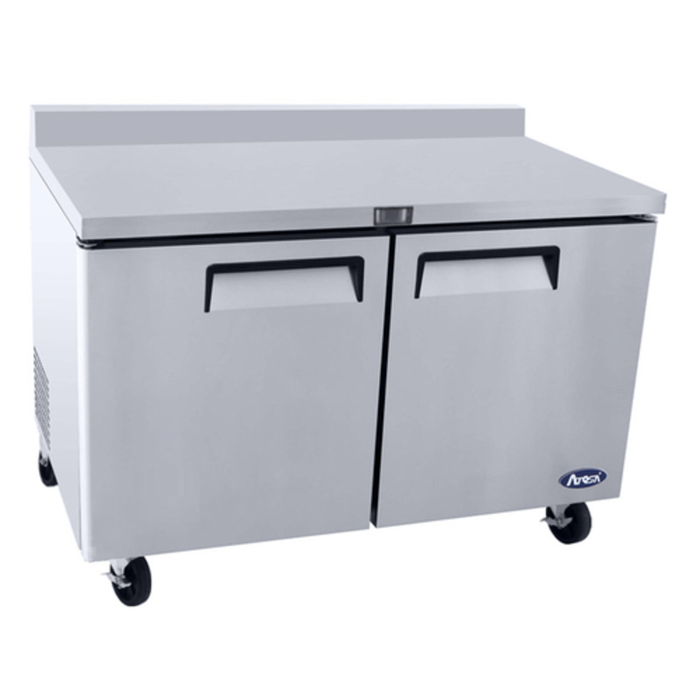 Atosa MGF8410GR 60.2" Two-Section Worktop Refrigerator with Backsplash