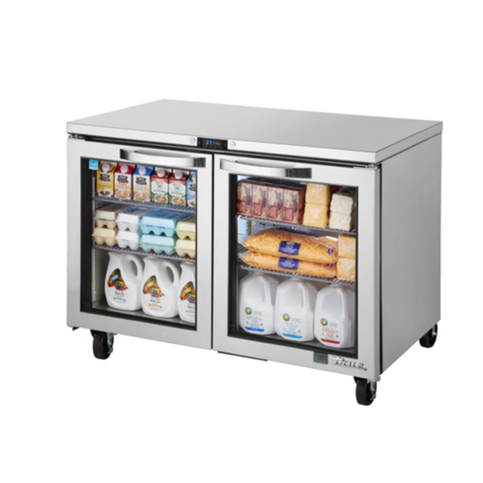 True TUC-48G-HC~SPEC3 48.38" Glass Door Undercounter Refrigerator