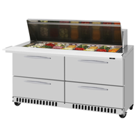 Table de préparation réfrigérée Mega Top Turbo Air PST-60-24-D4-FB-N de 60-1/4 po de largeur