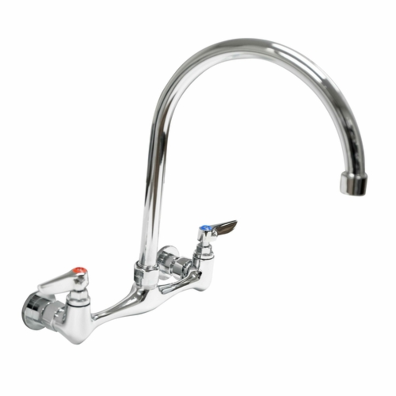 Splash Mounted Gooseneck Faucet With High-Arc Design Ideal For Commercial Tub Sinks