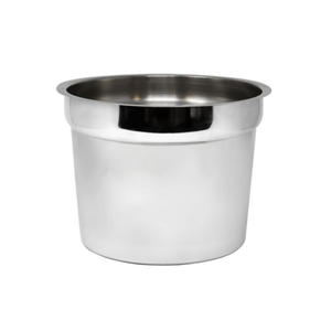 Étiquette alternative : Omcan 44669 Pomête encastrée de légumes 4 pintes Poêle ronde en acier inoxydable pour table à vapeur en acier inoxydable pour soupes, sauces et légumes