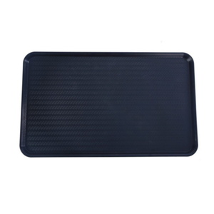 Omcan 81103 14.5-inch Wide Clear Display Tray for Market Bakery, durable clear plastic tray for showcasing baked goods and deli items