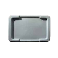 Admiral Craft NSL-2616CG Durable Polyethylene 26" x 16" Gray Lug Cover Lid
