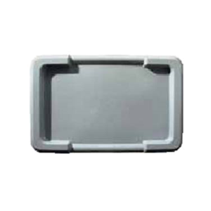 Admiral Craft NSL-2616CG Durable Polyethylene 26" x 16" Gray Lug Cover Lid