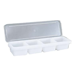 BC-4ST Bar Caddy Condiment Holder 18" x 5" 4-Compartment