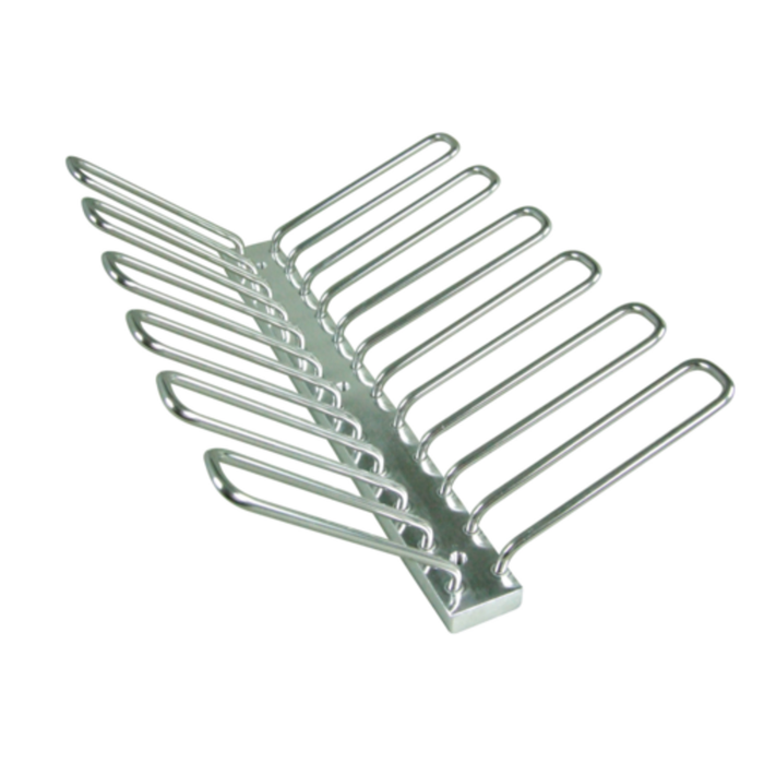Stainless Steel Blade Rack For Eurodib Processors Displaying Multiple Slots For Organized Blade Storage