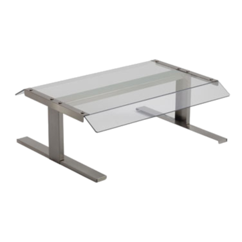 Sneeze Guard For RR-30 Food Canopy With Transparent Barrier And Stainless Steel Support