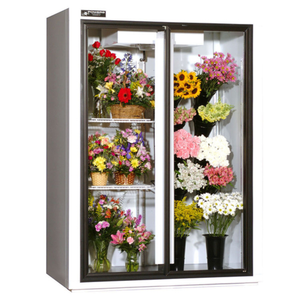 Powers FR52SD 52" Two-Section Swinging Glass Door Floral Merchandiser