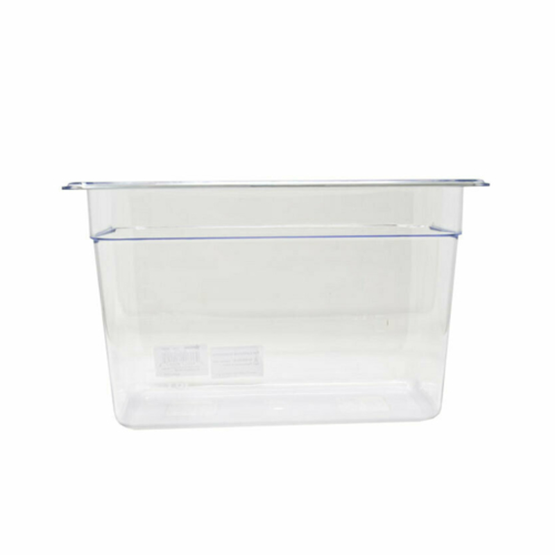 Omcan 80057 Clear Polycarbonate 6.2 L 1/3 Size Food Pan Durable clear polycarbonate 6-inch deep commercial food pan for buffet and catering