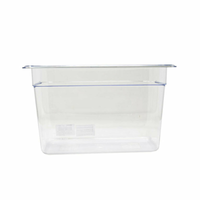 Omcan 80057 Clear Polycarbonate 6.2 L 1/3 Size Food Pan Durable clear polycarbonate 6-inch deep commercial food pan for buffet and catering