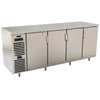 92 Inch Back Bar Refrigerator With Stainless Steel Exterior And Four Sections For Beverage Service