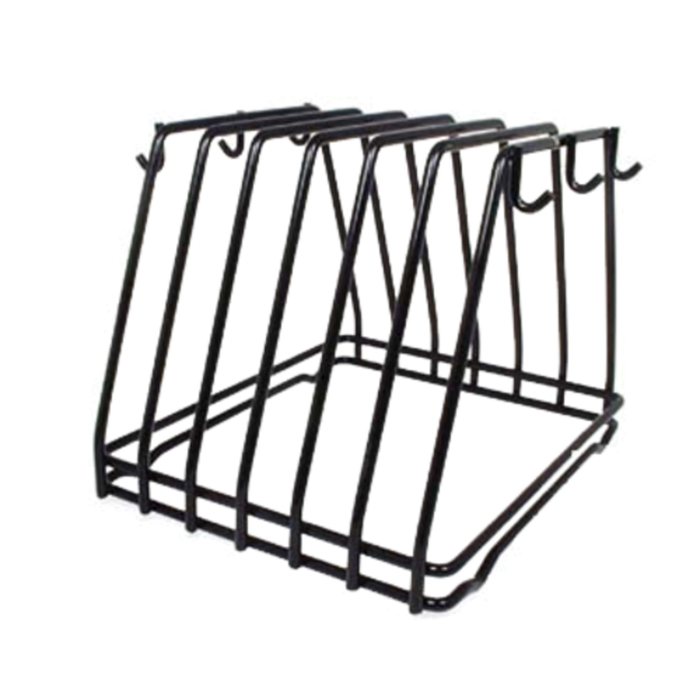 Kitchen Utensils CBR-6BK Black Heavy Duty Wire Cutting Board Rack