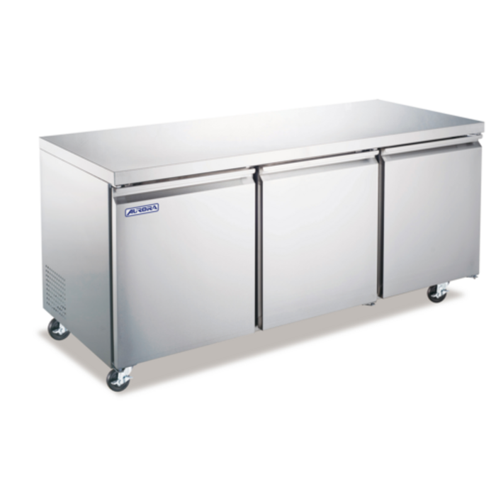 OMCAN AURORA 59091 72-Inch Stainless Steel Undercounter Reach-In Refrigerator