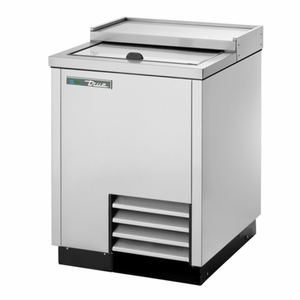 Refroidisseur à assiettes à couvercle plein True T-24-GC-S-HC 24,5 po à poser sous le bar
