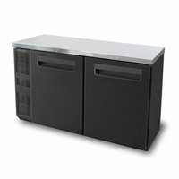 Blueair by Bluenix BNB-60BT-HC Réfrigérateur arrière de bar deux sections à faible profondeur de 153 cm de largeur