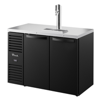 Refroidisseur de bière à tirage à zone unique True TDR48-RISZ1-L-B-SS-1, 48 pouces