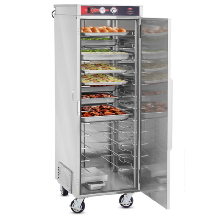 FWE ETC-UA-12HD 74" Mobile Heated Transport Cabinet 12 Pan