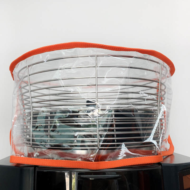 Zummo Juicer Nylon Cover Protecting Z14 20 LB Commercial Juicer In A Busy Kitchen