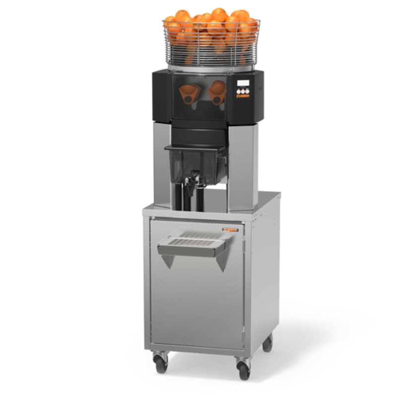 Zummo CS14-N50 Commercial Electric Juicer With Oranges, Durable Stainless Steel Design For Retail Juice Bars
