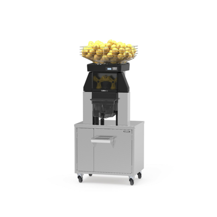Alt Tag: Zummo CS40-LM-N80 commercial automatic citrus juicer with service cabinet and large basket capacity for high-volume fresh juice