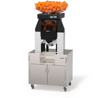 Zummo CV40-N80 automatic commercial juicer with orange basket feeder and dual cabinet base, 44 lb capacity