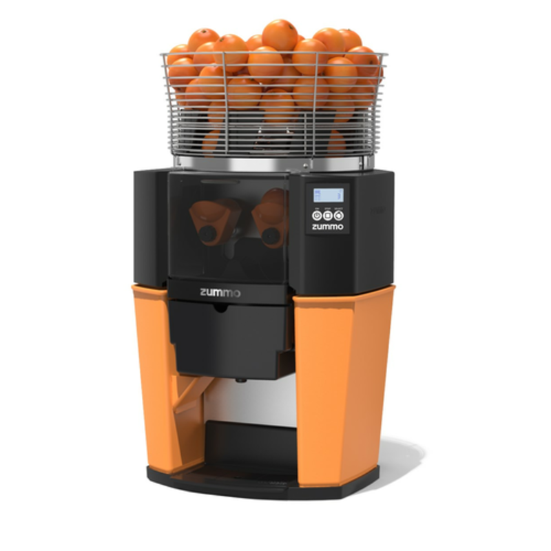Zummo Z14-N Commercial Electric Juicer With 20 Lbs Basket Capacity And Fresh Oranges For Juice Service
