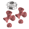 Extra-large juicer squeezing kit components including squeezing cones and support frame for Zummo juicer.
