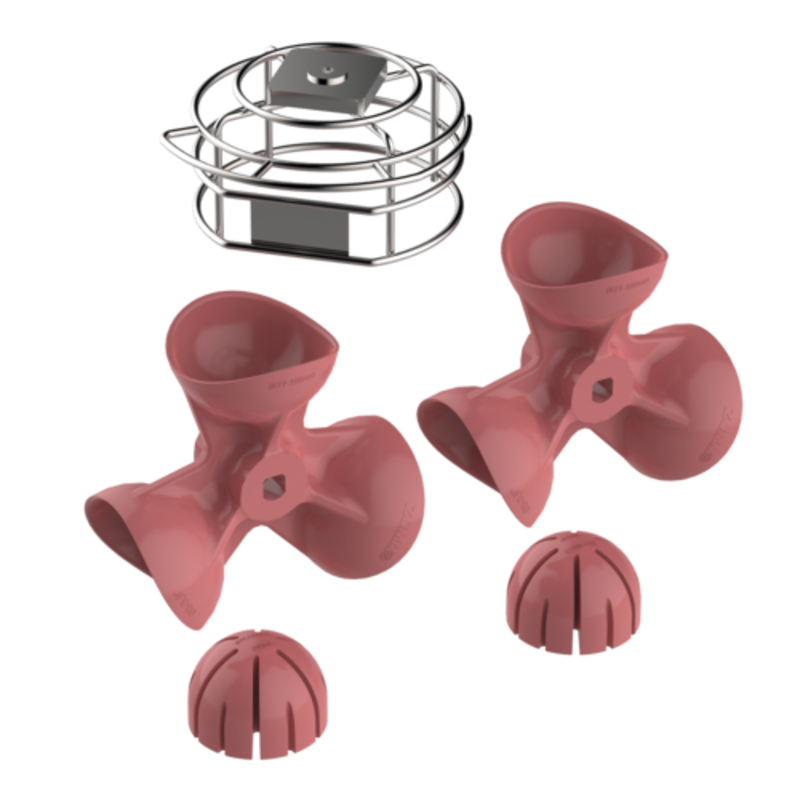 Extra-large juicer squeezing kit components including squeezing cones and support frame for Zummo juicer.