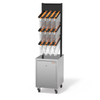 Zummo ZUM-BRC-003 Self-Service Bottle Rack Cabinet With Three Shelves And Clear Beverage Containers