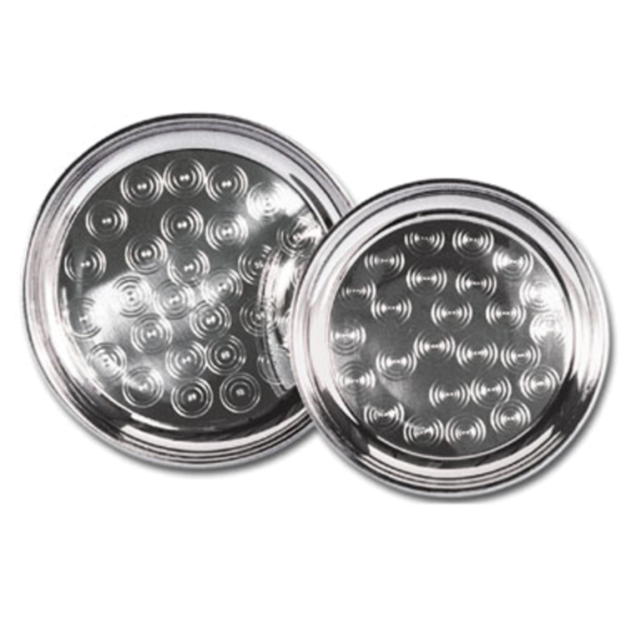 Holloware TRN-14H 13.75" Round Stainless Steel Serving & Display Tray