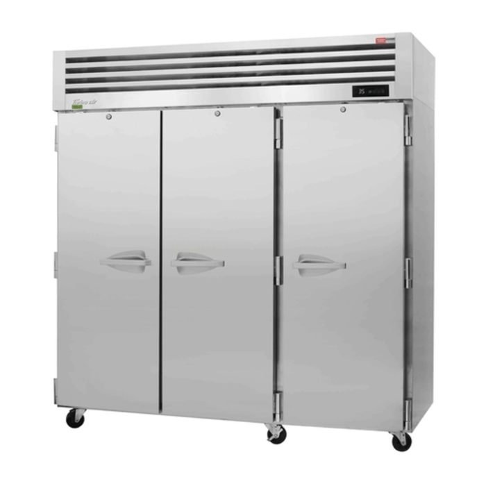 Réfrigérateur Turbo Air PRO-77R-N(-AL) à trois sections, 197,5 cm de large, à accès direct
