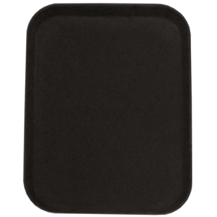 Omcan 80115 Professional 14-inch Round Fiberglass Non-Skid Serving Tray for Hospitality black non-skid fiberglass serving tray