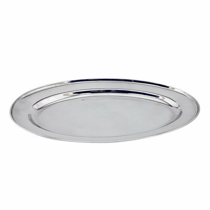 Omcan 80806 13 5/8” x 9 1/2” Stainless Steel Oval Platter