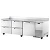 True TWT-93D-4-HC 93.25 Inch Four-Drawer Worktop Refrigerator For Efficient Commercial Kitchen Storage