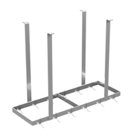 Winholt SSCMPR-4816 Support à casseroles, 48 po L, Suspendu au plafond Acier inoxydable, NSF