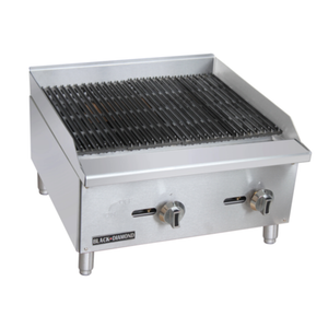 Black Diamond BDECTC-24/NG 24" Countertop Gas Charbroiler, 2 Burners