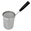 Omcan 49151 1/6 Size Rectangular Pasta Cooker Basket with Handle for commercial kitchens.